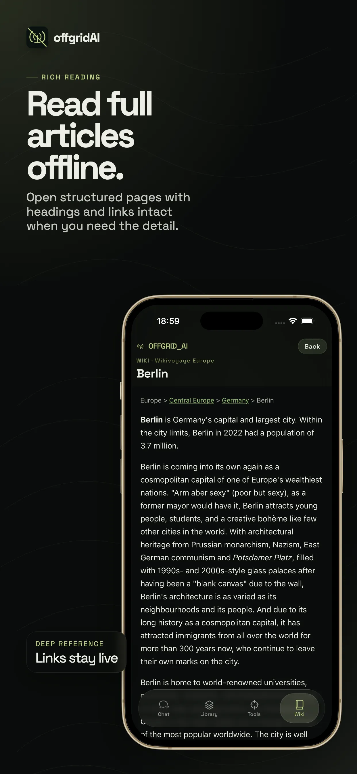 iPhone App Store screenshot 6: Read full articles offline