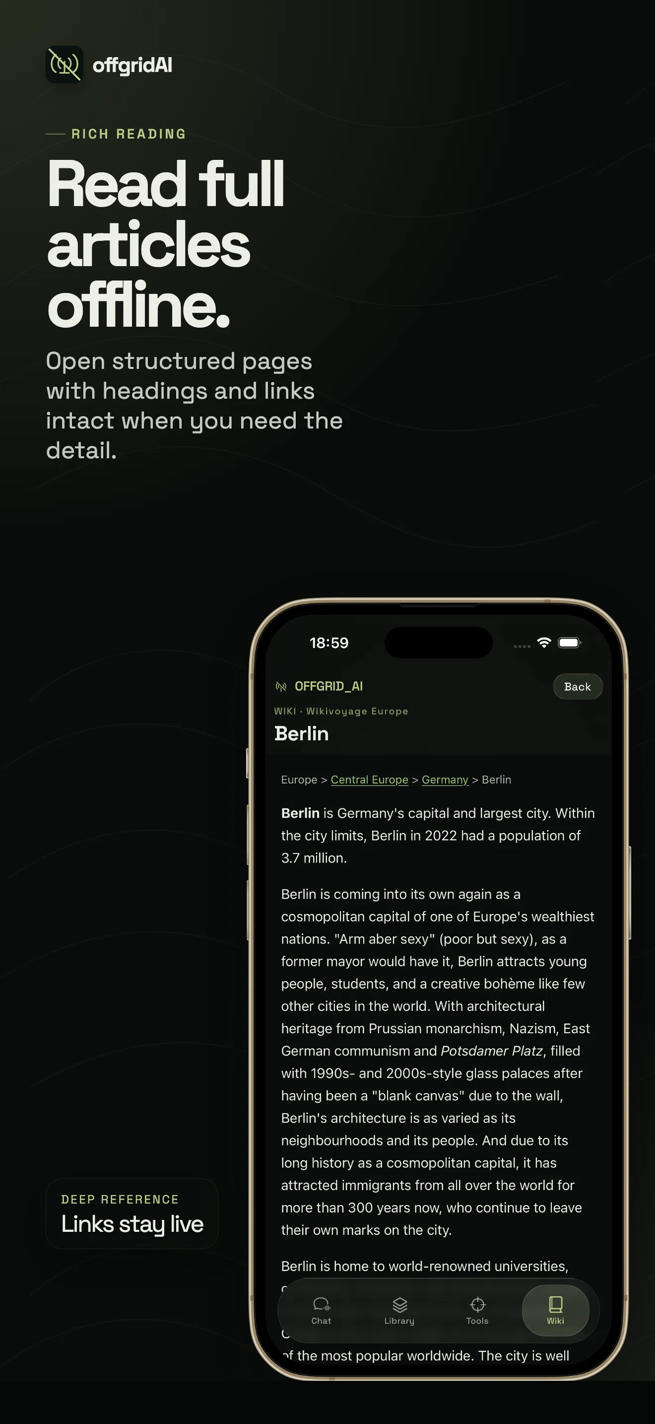 iPhone App Store screenshot 6: Read full articles offline