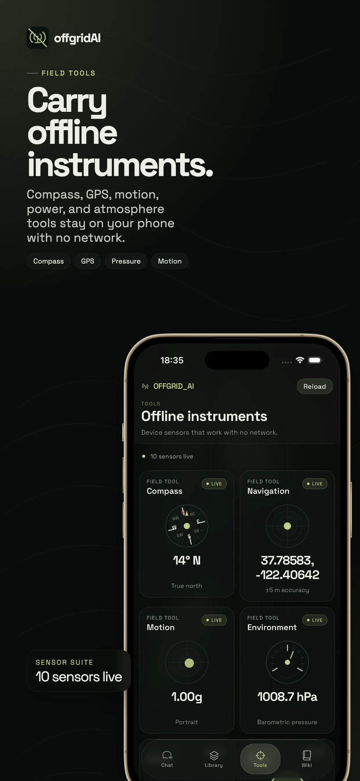 iPhone App Store screenshot 7: Carry offline instruments