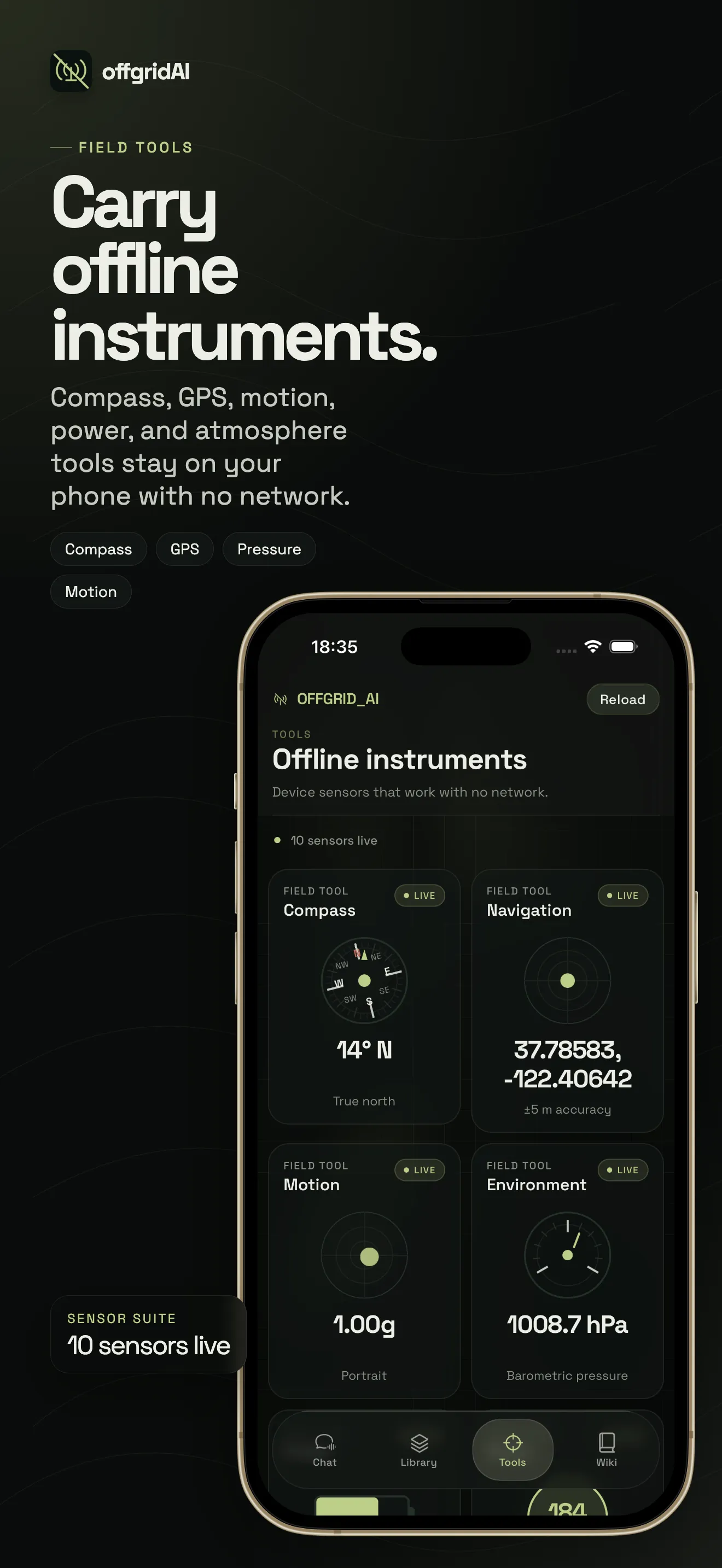 iPhone App Store screenshot 7: Carry offline instruments