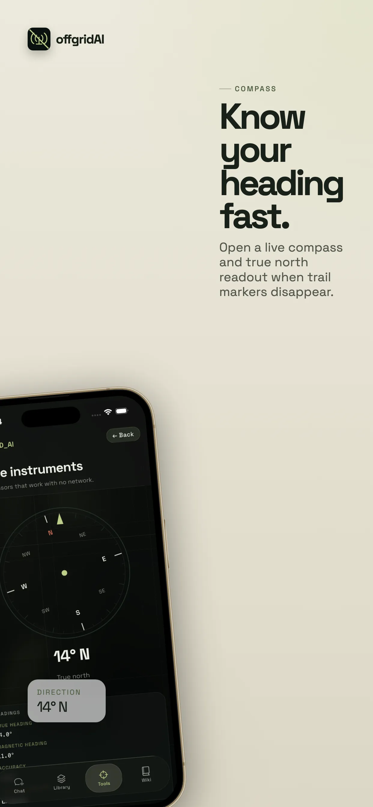 iPhone App Store screenshot 8: Know your heading fast
