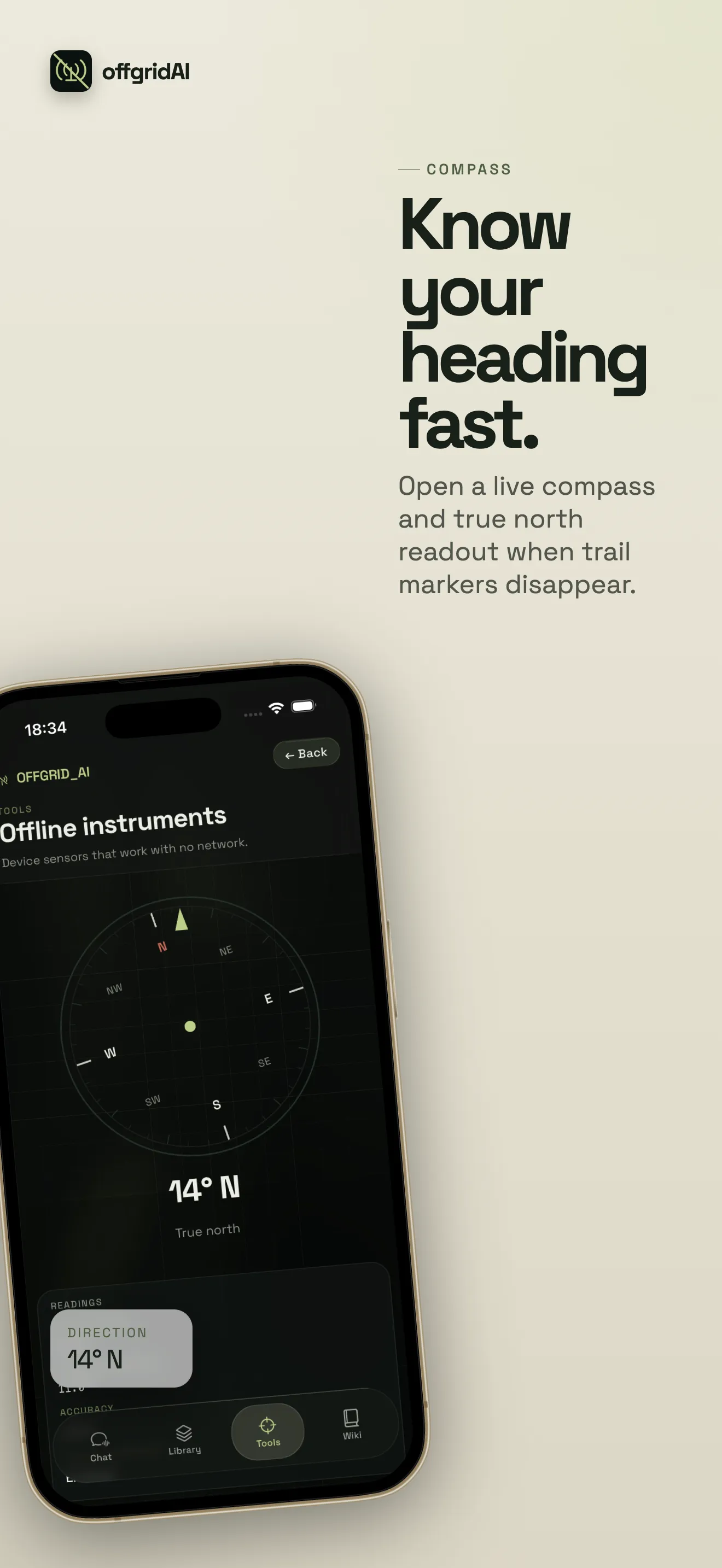 iPhone App Store screenshot 8: Know your heading fast