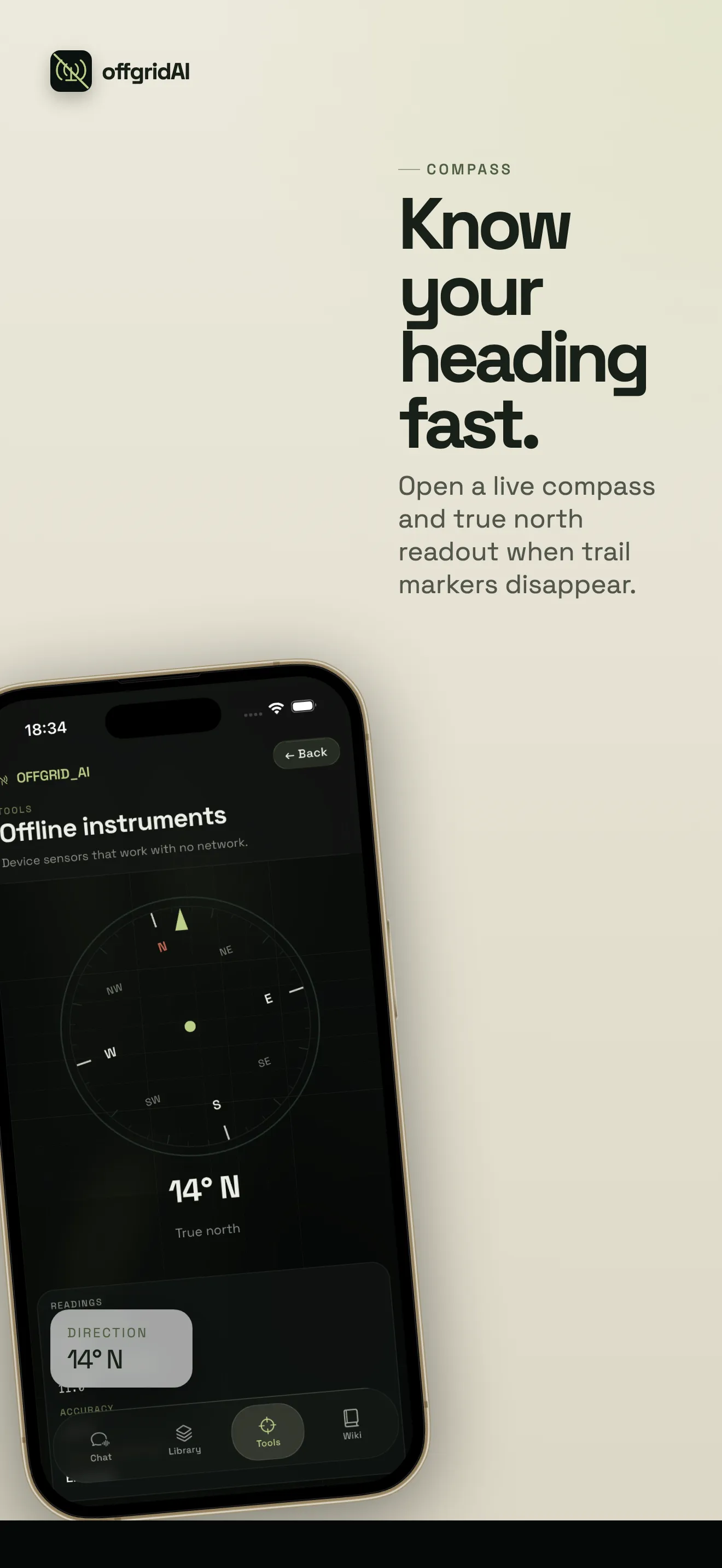 iPhone App Store screenshot 8: Know your heading fast